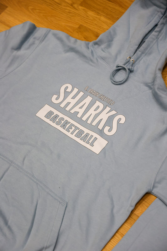 Sharks Banner Hoodie - Light Blue