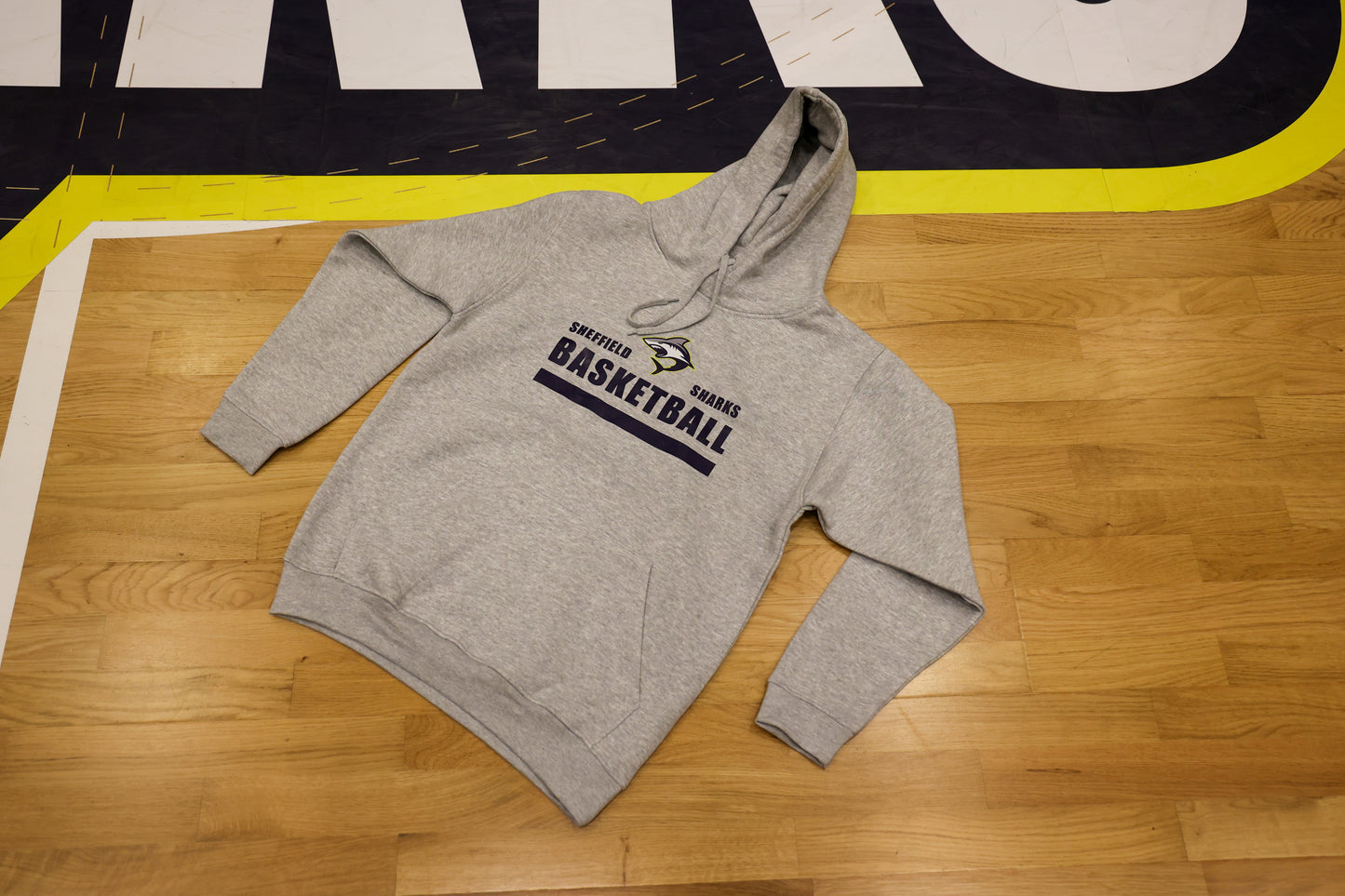 Sharks Banner Logo Hoodie - Grey