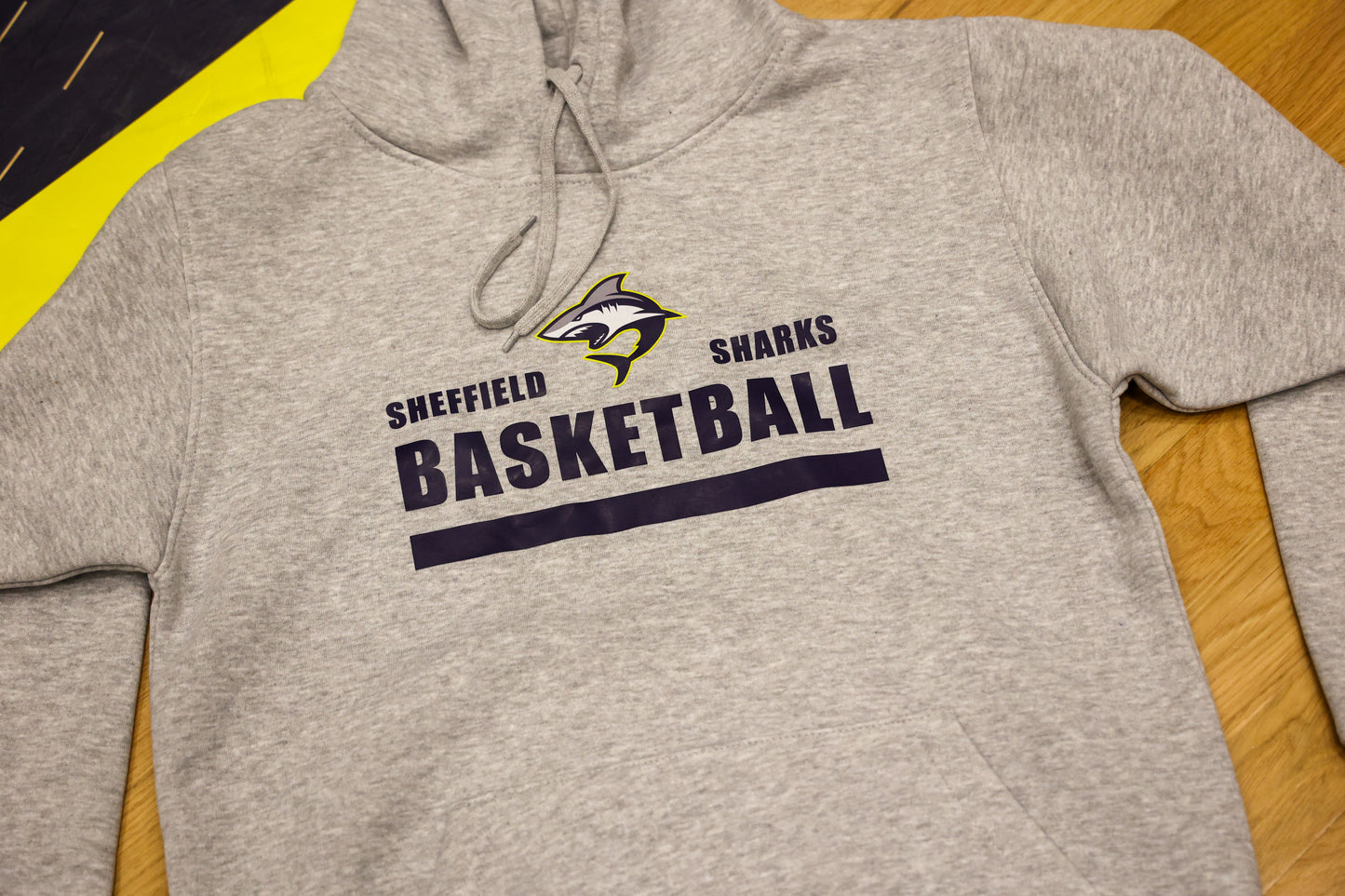 Sharks Banner Logo Hoodie - Grey