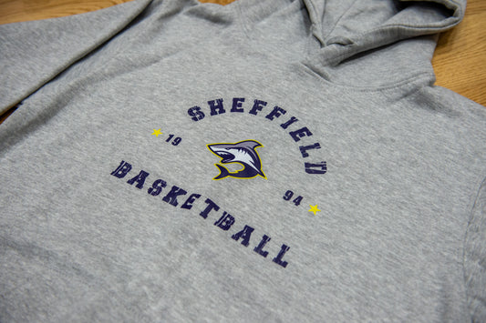 Sheffield Basketball Established Logo Hoodie - Heather Grey